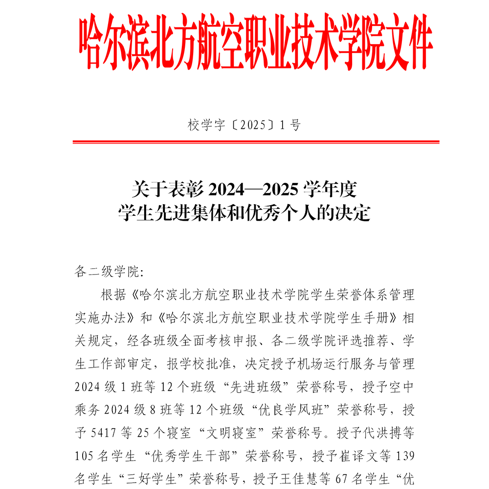 关于表彰2024—2025学年度学生先进集体和优秀个人的决定_01.png